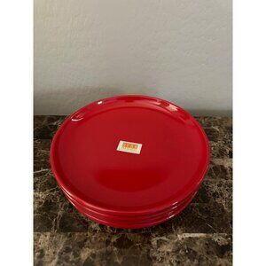 Stax Living Dinner Stoneware 10.5 red Plate set (4) new